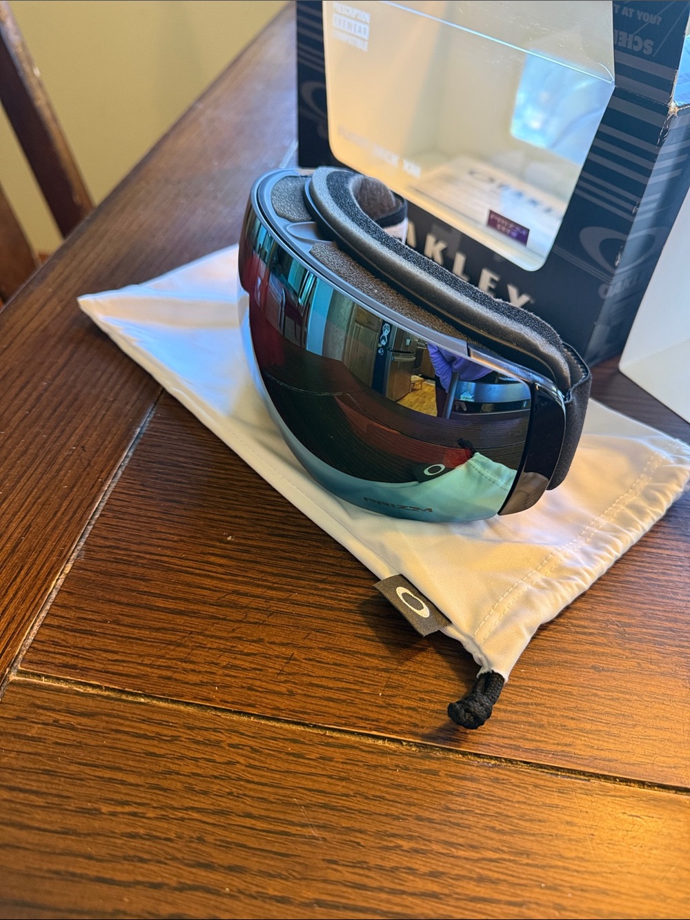 NEW Oakley Flight Deck XM Goggles Matte Black w/ Prizm Sapphire